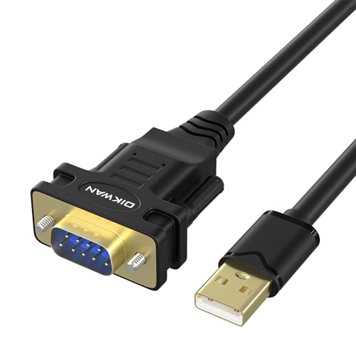 OIKWAN USB to Serial RS-232 Adapter with FT232 Chipset,USB 2.0 to Male DB9 Serial Cable for Windows 11,10, 8, 7, Vista, XP, 2000, Linux and Mac OS(6ft,50Pack)