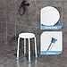 SOUHEILO Adjustable Shower Chair for Inside Shower, HSA/FSA Eligible Round Shower Stool for Inside Bathtub, Tool-Free Shower Seat for Elderly/Senior/Disabled/Pregnant