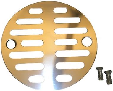 LASCO 03-1247 Shower Drain Grate, 3-1/2-In. with Two Screws, Chrome Plated - Quantity 6