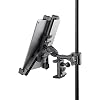 OnStage TCM1500 Tablet/Smartphone Holder (Setup for Tablets, Computers, E-Readers, Smartphones, and Phablets, Clamp Mount, Nonslip Padding, Adjustable Angle and Rotation, External Battery Holder)