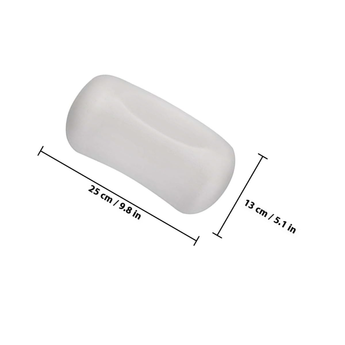 Coussin de Bain à Ventouse Blanc en PU pour Tête et Cou, Baignoire