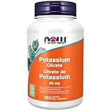 NOW Supplements, Potassium Citrate 99 mg, Supports Electrolyte Balance and Normal pH, Essential Mineral, 180 Veg Capsules