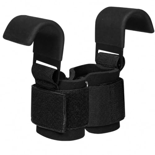 Image of Weight Lifting Hooks with Wrist Support, Heavy Duty Gym Lifting Straps for Deadlift, Pull Ups, Rows, Shrugs and Strength Training Men and Women, Black