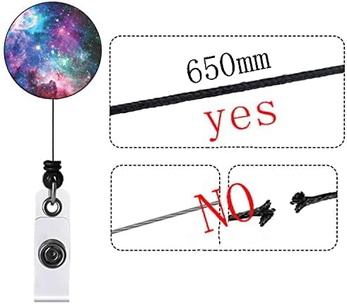 Miniatura 3 de Carrete retráctil para identificación con nombre, soporte para tarjetas de identificación, portatarjetas con clip de cocodrilo para