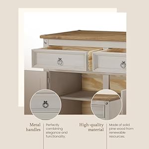 Solid Wood Sideboard Buffet 65.9" W, 16.9" D, 31.6" H - Wooden Storage Cabinet, Cupboard Console Table, Ideal for Living Room, Kitchen Island, Dining Room Solid Wood Sideboard Buffet 659 W 169 D 316 H Wooden Storage Cabinet Cupboard Console Table Ideal for Living Room Kitchen Island Dining Room