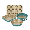 Nadiya x Prestige 0.8mm Bakeware Set, 4 Piece, Blue/Gold