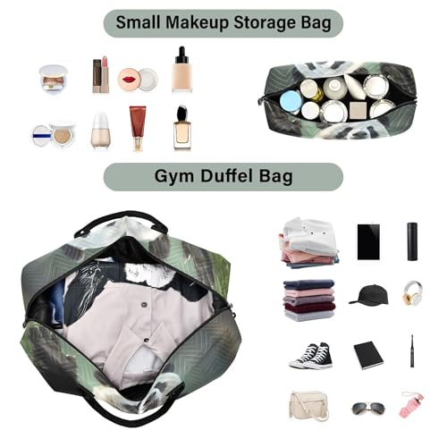 Naughty Panda Travel Duffel Bag for Women Weekend Overnight Dag with Toiletry Bag, Luggage Bag for Travel, Sport, Gym4