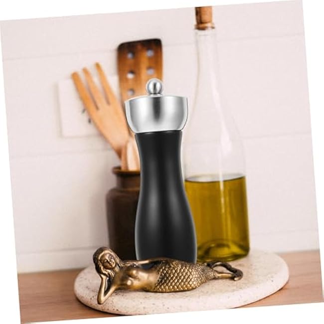 ABOOFAN Pepper Grinder Spice Tool Adjustable Oak Manual Grinder for Salt Spices for Home Cooking and Seasoning