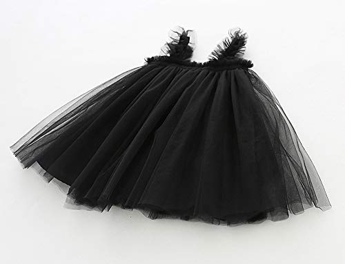 Image of GSVIBK Baby Girls Tutu Dress Sleeveless Toddler Cotton Tulle Skirt Princess Party Prom Dresses