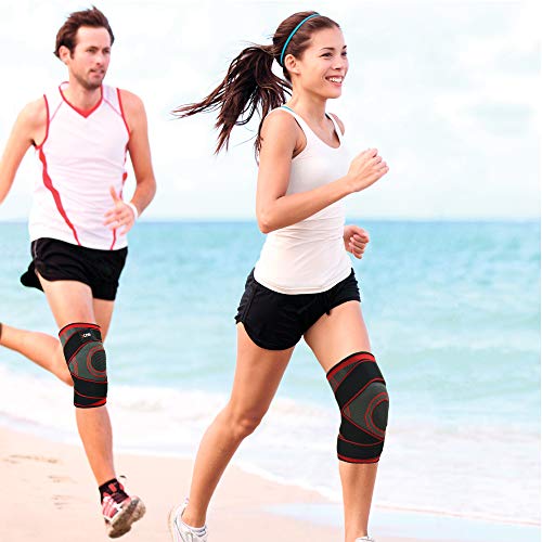 XN8 Kniesteun Verstelbare Kniecompressie Brace Kniebandage Voor Gewrichtspijn Hardlopen Squats Sport Joggen Fitness… - Image 5