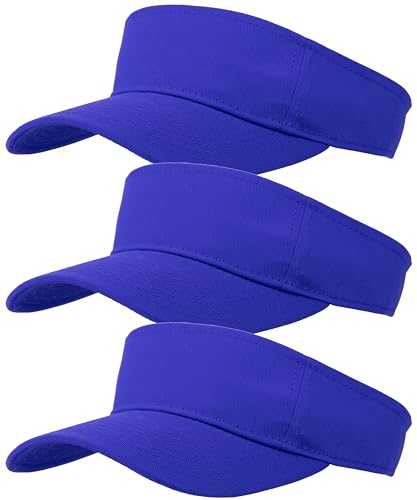 Image of 3 Pcs Sun Visor for Women Men Outdoor Sport Golf Tennis Softball, Adjustable Visors Hats