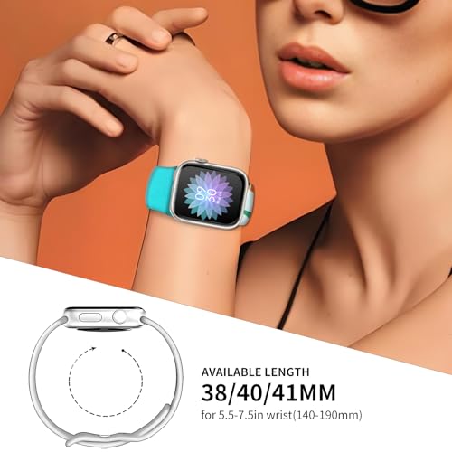 Correa compatible para iWatch 38/40/41mm verde miniatura 5