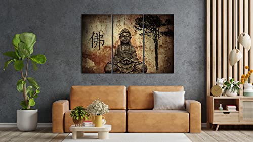 Visual Art Decor Buddhist Love 3Pcs Framed And Ready Wall Hang Buddha Canvas Prints Home Decor Paintings #TOP2