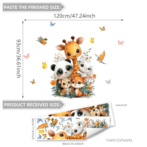 Vinilo decorativo Safari Jungla Amigos para niños 47 pulgadas miniatura 2