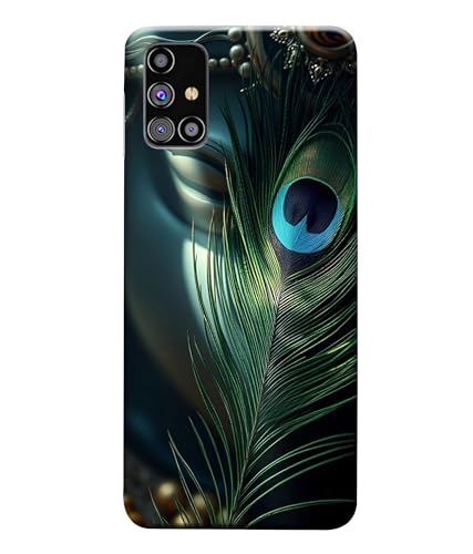Image of Lord Krishna Mor Pankh Printed Hard Back Case Cover Compatible for Samsung Galaxy A22 4G (Multicolor) - D1663