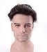 Lordhair Toupee With Human Hair Natural Skin Base Hair Pieces for Men Hair Replacement Color 1B (4 Other Colors Available)