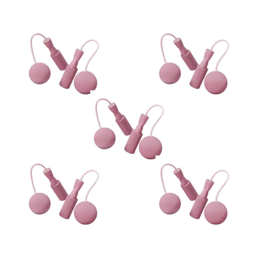 Bezprzewodowa skakanka siłownia ćwiczenia fitness ważona skakanka dla dzieci średnica piłki 3,2 cm różowa kulka śr. 3,2 cm różowa 13,4 x 3,3 cm