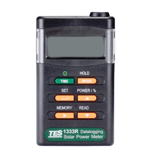 TES 1333R Solar Power Meter Tester Range 400-1100nm 2000W/m2 Digital Radiation Detector Solar Cell Energy Tester with RS232 TES-1333R