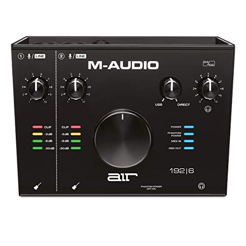 M-Audio AIR 192|6 - Interfaz de audio MIDI   tarjeta de sonido USB   USB-C, 2 entradas, 2 salidas, software de estudio, ProTools|First, Ableton Live Lite, Eleven Lite y efectos de Avid y AIR MusicTech