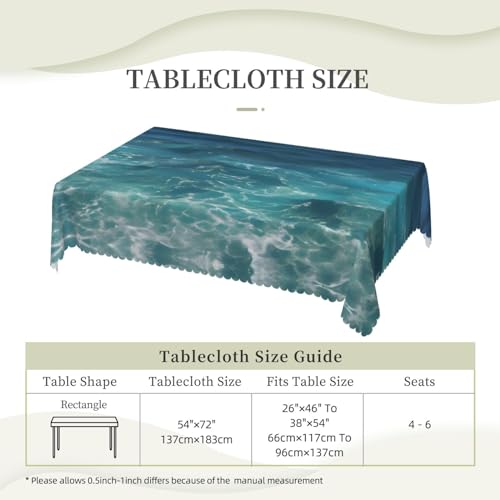 Nappe rectangulaire cuisine imperméable anti-tache décoration table fête
