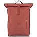Johnny Urban Rolltop Rucksack Damen & Herren Rot - Robin Large (ehemals Aaron) - 15.6" Laptopfach - Recyceltes PET - 18-22L - Wasserabweisend