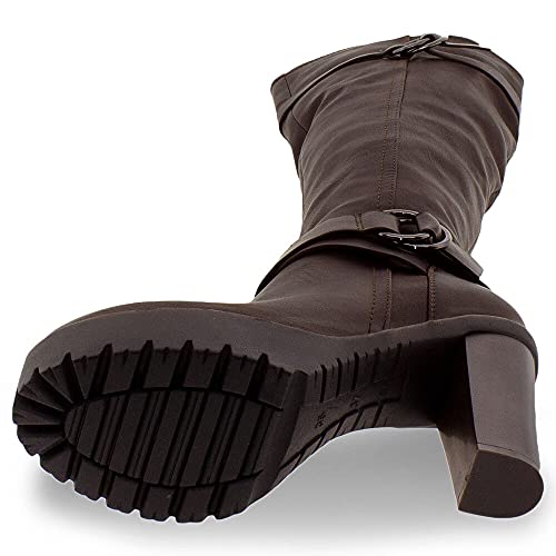 BOTA FEMININA CANO ALTO FLORENTINA - BO78 - CAFÉ - 34