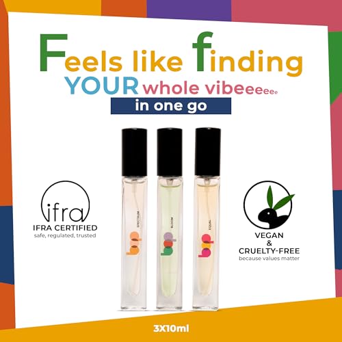 Image of bop Tribe Luxury Perfume Gift Set | Eau De Parfum for Men and Women | Long Lasting | Travel Size Unisex Perfume - Pack of 3 (10 Ml Each)| Fresh, Woody, Aqua, Floral)