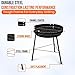 BBQ Grill Patio Portable Charcoal Outdoor Basic Barbecue Grill Round Durable Fire Bowl with Cooking Grate & Stand - Compact Garden, Caravan, Campervan & Camping Grill 13 inches