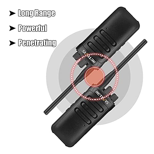 Retevis RB85 Walkie Talkie Professionali, Radio Bidirezionale a Lungo Raggio con Riduzione del Rumore AI, Ricetrasmettitore Portatile Ricaricabile da 2000 mAh per Cantiere (Nero, 6 Pezzi) - Image 7