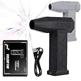Jetix Hydro Jet Air Blaster 2.0, con 3 engranajes ajustables, 130000 rpm de potencia de soplado, soplador de aire portátil inalámbrico Super Jet recargable, mini plumero de aire comprimido portátil