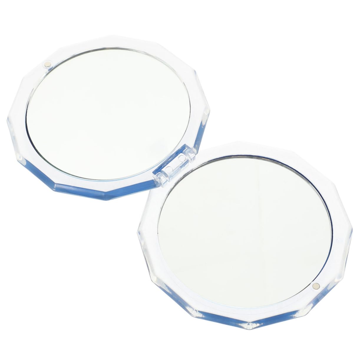Miroir compact rétro minkissy avec loupe de voyage double face et format rond pour sac à main