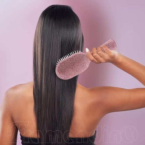 Peine rosa con strass decorativo Bling 9.06 in miniatura 5