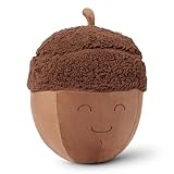 Amazon Basics Acorn Shaped Plush Pillow, Stuffed Toy Cushion for Bed or Sofa, Kids Room Decor, Brown