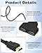 MDLSDE HDMI Splitter Adapter, 1080P HDMI Stecker auf Dual Buchse 1 auf 2 Wege Kabel Splitter Adapterkabel für HDTV LED LCD Monitor und Projektoren Unterstützt Gleichzeitige Anzeige Zwei Geräten