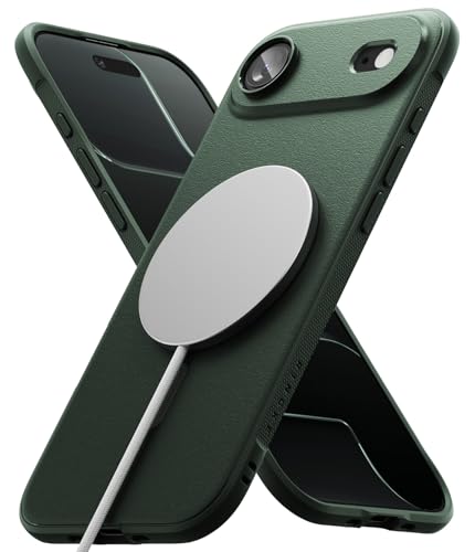 Image of Ringke Onyx Magnetic Compatible with iPhone Air (17 Air) Case Back Cover [Strong Magnet] Military-Grade Protection TPU Shockproof Rugged Bumper Full Protection - Magnetic Dark Green