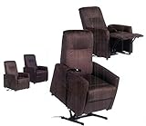 dinde saumurée Platzsparend Aufstehsessel 1 Motor Saumur skaï braun