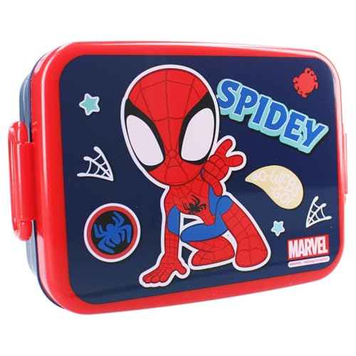 Vadobag Fiambrera Spidey Lunch Bunch, 16 x 13 x 5 cm, rojo y azul