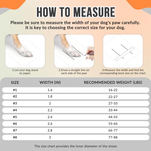 SlowTon Dog Boots for Injured Paws Waterproof - Warm Fleece Lined Dog Paw Protector for Winter Snowy Day Non-Slip Dog Shoes with Reflective Straps Outdoor Walking Boots Small Medium Large Dogs - Image 2