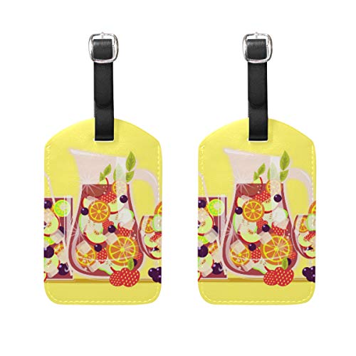 Sangria - Etiqueta para Equipaje, 2 Unidades, Color Amarillo