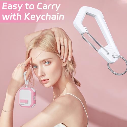 Image of Ekoonpft for AirPods 4 Case 2024, Secure Lock Design Cases for Apple AirPods Pro 4th Generation for Women Girly, Soft Cover with Cleaner,Silicone Wrist Strap,Cute Candy Keychain,Carabiner