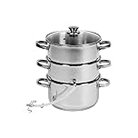 Do It At Home, Stainless Steel Steam Juicer with Steam Cooker, 5L Capacity, 2-in-1 Multi-Function, Compatible with All Cooktops Including Induction, Dishwasher Safe