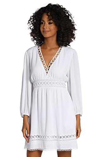 La Blanca Women's Standard Long Sleeve Mini Dress Swimsuit Cover Up3