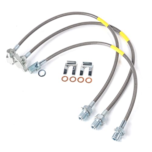 FAPO Front Rear Stainless Steel Brake Lines for Chevy C/K10 15 20 K5 Blazer 1971-1987, 4-6" Lift