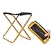 Tuklye Wei li Firm Sedia in Alluminio Pieghevole Esterno Sgabello Sgabello Campeggio Sedia Pieghevole Esterna Portatile Sgabelli (Color : Gold)