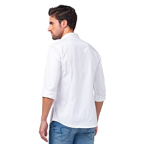 Image of Spykar Men's Regular Fit N /A Full Sleeve Solid Casual Shirts