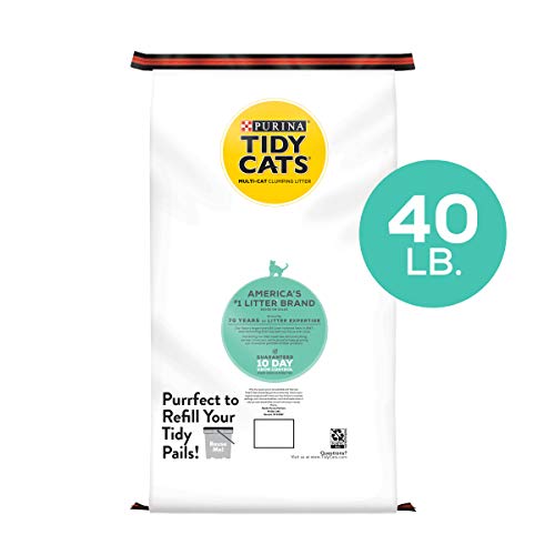 Purina Tidy Cats Clumping Cat Litter, Free & Clean Unscented Multi Cat Litter - 40 lb. Bag