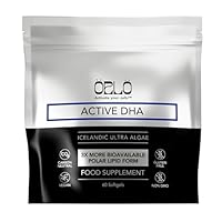 Orlo DHA - veganes DHA Omega-3-Nahrungsergänzungsmittel - dreifache Omega-3-Wirkung - pflanzliche DHA & EPA Omega-3-Algenöl-Fettsäuren - Fischöl-Alternative (60 mini Weichkapseln)