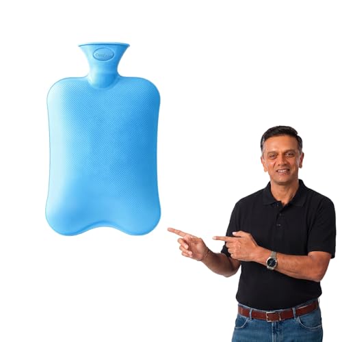 Image of Careforce - The Force Behind Your Health Hot Water Bag for Pain Relief Heating Pad for Periods Cramps, Muscle Aches Heat Pack for Back, Neck, Shoulder and Body Relief -Blue