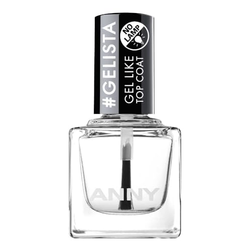 ANNY Gelista Gel Like Top Coat – Top Coat con look gel alla moda – senza luce UV – 15 ml