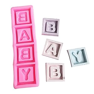 LOKOER Siliconen vorm baby vierkante letter herbruikbare siliconen vorm voor chocoladeijs snoep dessert gelei gebak…